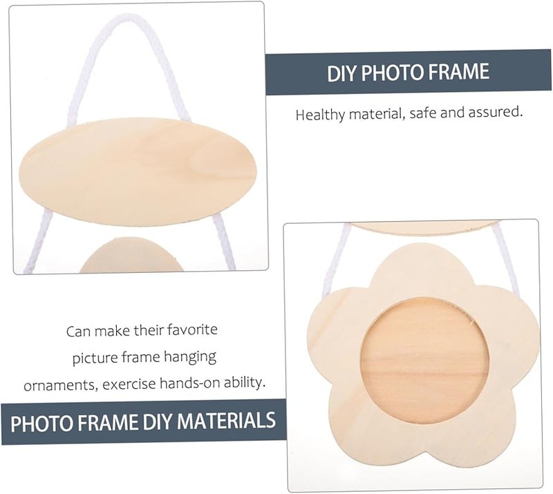 Sosoport Handmade DIY Kids Art Picture Frame Mold Set 3 Pcs Wooden - Image 4